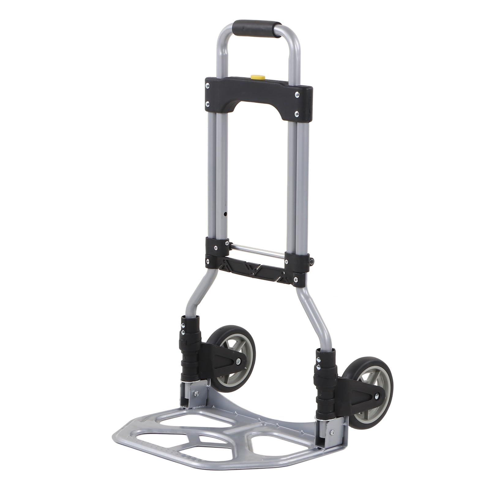 Aramox Carrello Carrello Manuale Pieghevole in Ferro, capacità 70 Kg, Portatile a 2 Ruote con 2 Maniglie, Compatto 36,9 X 6 X 72 Cm, per la Spesa, Campeggio, Magazzino, Trasloco