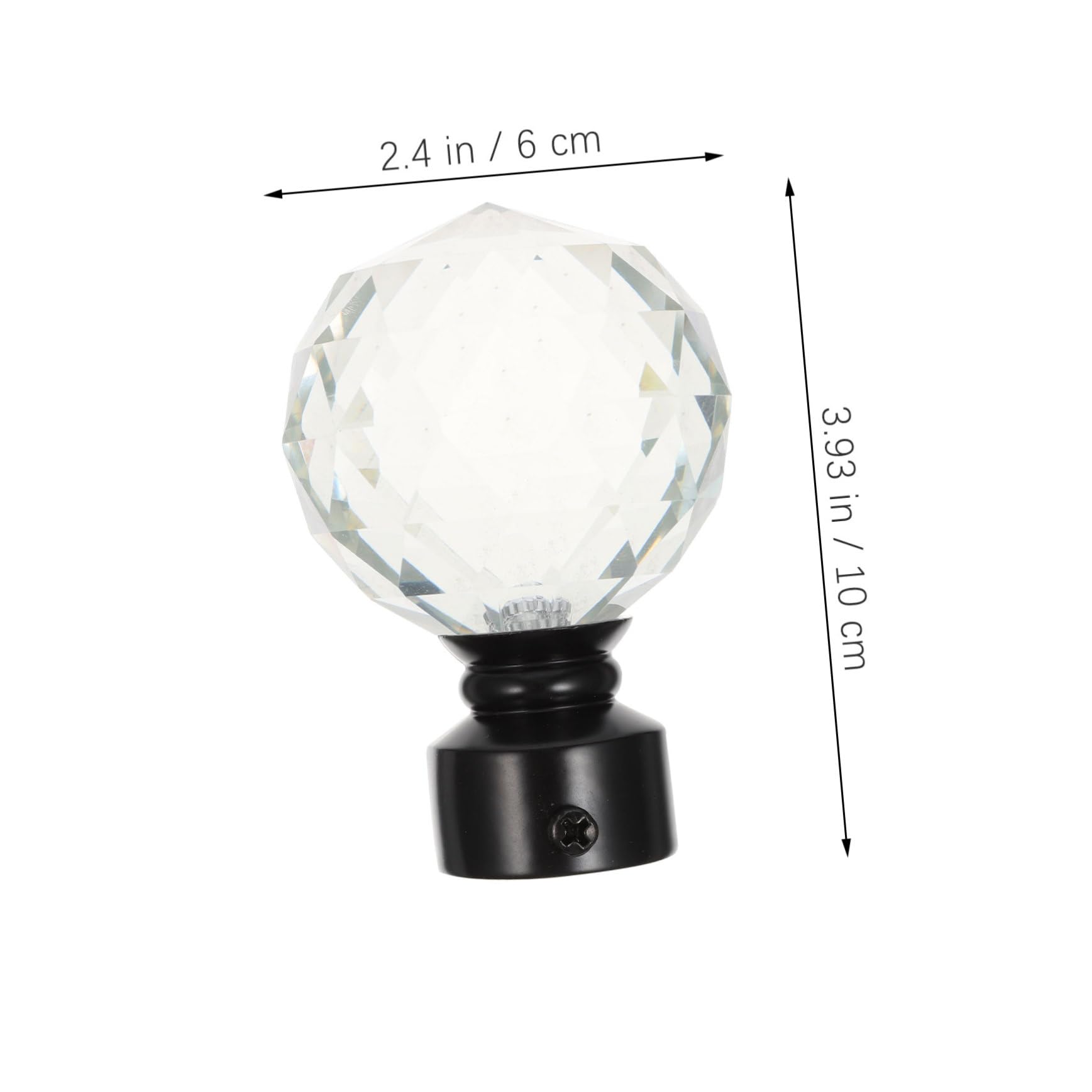 SOLUSTRE 2Pcs Black Curtain Rod Head Plug Curtain Rod Fittings for Retro Design for Bedrooms Apartments and More