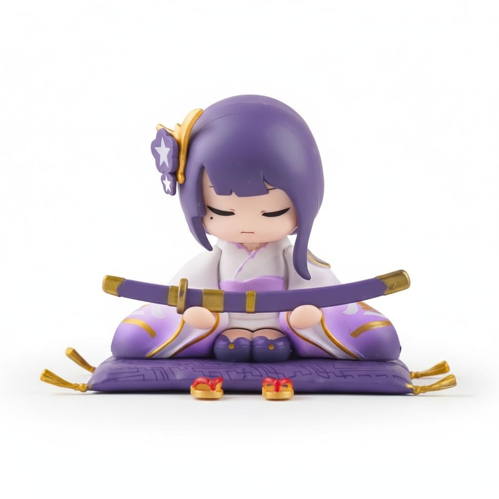 Offo Genshin Impact 'God of Thunder' Action Figure – Premium Chibi Game Collectible for Car Dashboard, Study Desk & Home Decor for Gamers, Kids, Collectors & Genshin Fans-image-6