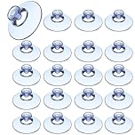 2cm Suckers for Glass,Glass Suction Cups Small Suckers for Table Glass Suckers Pads for Table Clear Suction Cups Small Suction Cups Round Button Suction Cups Plastic Sucker Pads for Decoration,20Pcs