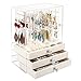 JUPELI Schmuckaufbewahrung, Acryl Staubfrei Schmuckständer Ohrringe Aufbewahrung Schmuckkästchen Damen Ohrringständer Schmuck Ständer mit 5 Vertikalen Schubladen Aufbewahrungsbox für Kette Ohrstecker Damen Ring günstig Kaufen-JUPELI Schmuckaufbewahrung, Acryl Staubfrei Schmuckständer Ohrringe Aufbewahrung Schmuckkästchen Damen Ohrringständer Schmuck Ständer mit 5 Vertikalen Schubladen Aufbewahrungsbox für Kette Ohrstecker