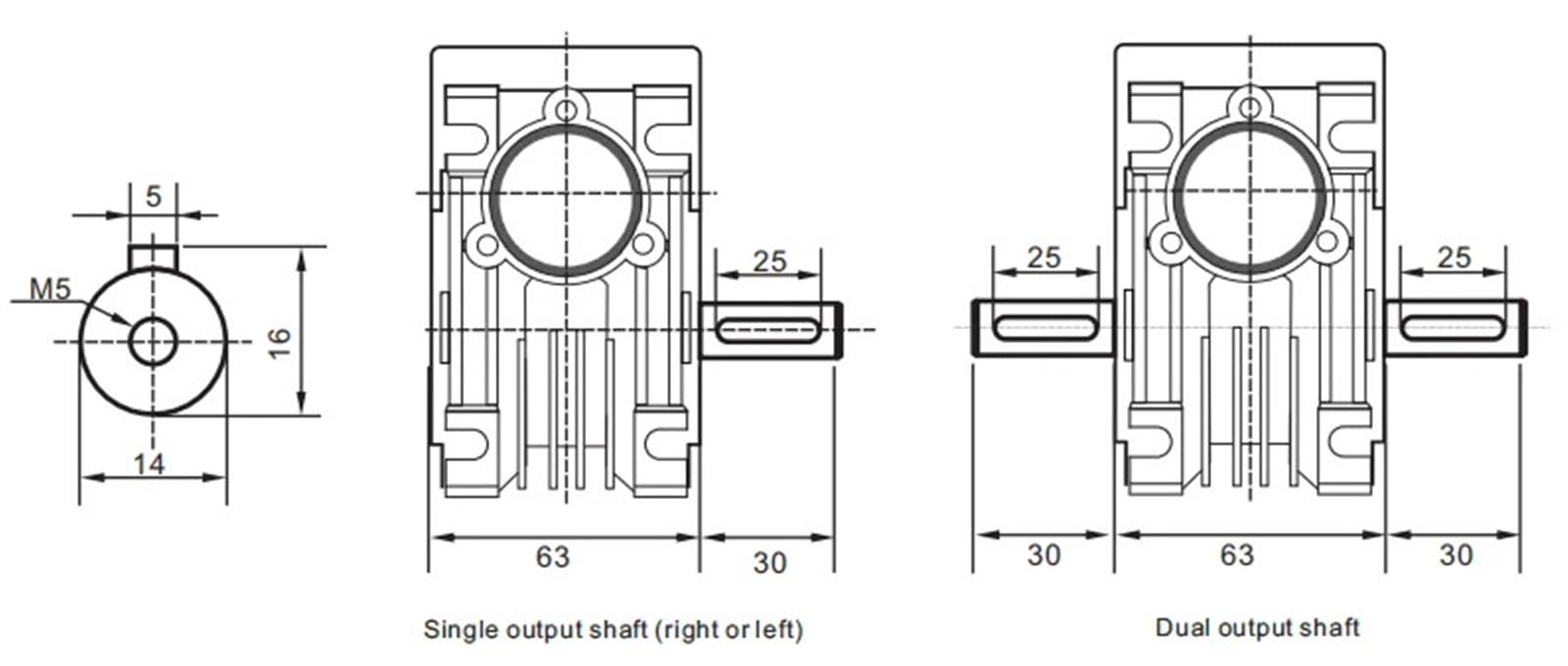 Bürstenloser DC Motor 100W 24V mit Bremse und Schneckengetriebe BLDC