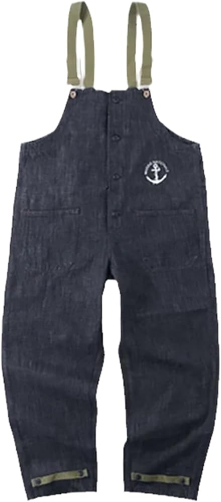 Mens bib Overalls Retro Military Style Naval Casual Deck Overalls