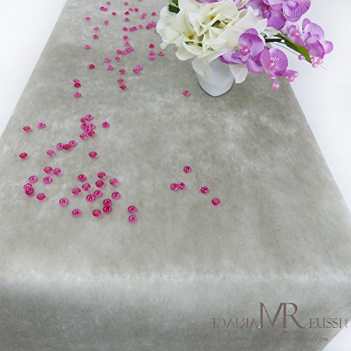 Artificielles - Chemin de table gris uni en tissu non tisse 30 cm x 10 m - choisissez votre coloris: chemin de table gris