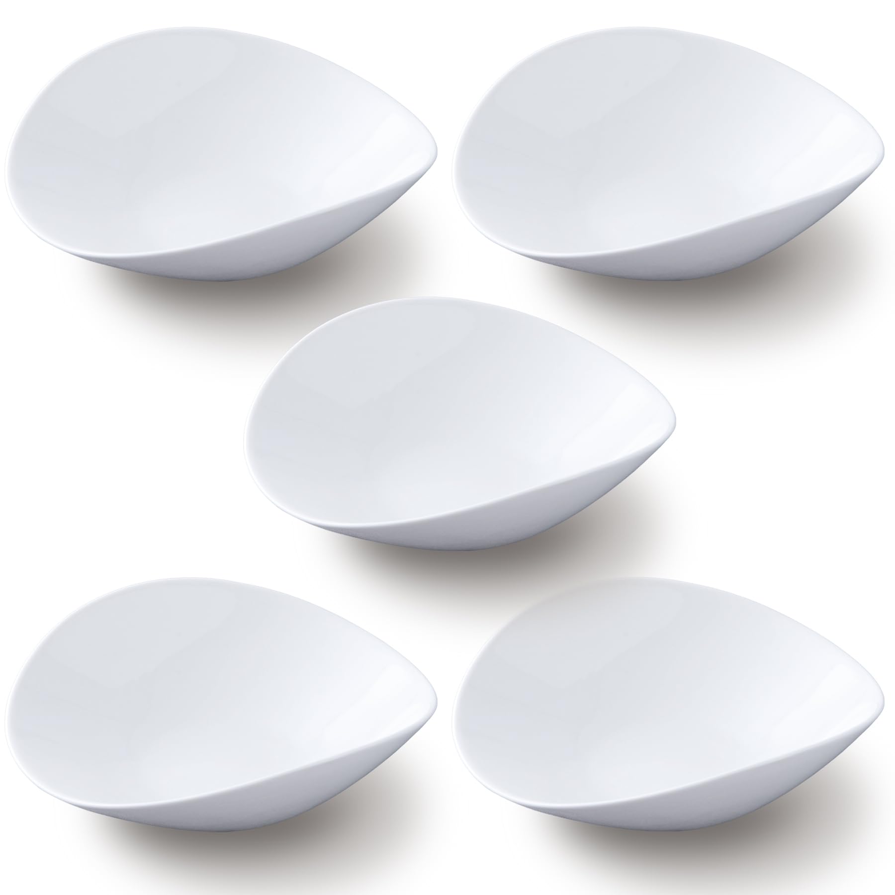 Amazon.co.jp: 【5枚セット】16cm楕円ボウルS/ホワイト【240cc