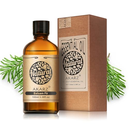 AKARZ 100ml Aceite esencial de Abeto Balsámico - Aceite esencial puro para difusores, luces aromáticas y aromas ambientales