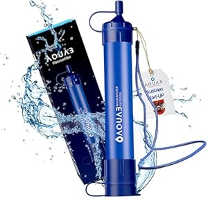 AQUAB® Waterfilter, outdoor, survival, militair, camping, voor 4500 liter drinkwater, verwijdert 99,99% van alle bacteriën en filtert virussen, deeltjes en zware metalen
