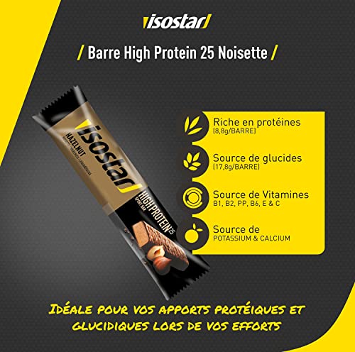 Isostar - Barre High Protein 25 - Barre Énergétique Riche en Protéines - Saveur : Noisette - Poids : 35 g - 185170 – Image 3