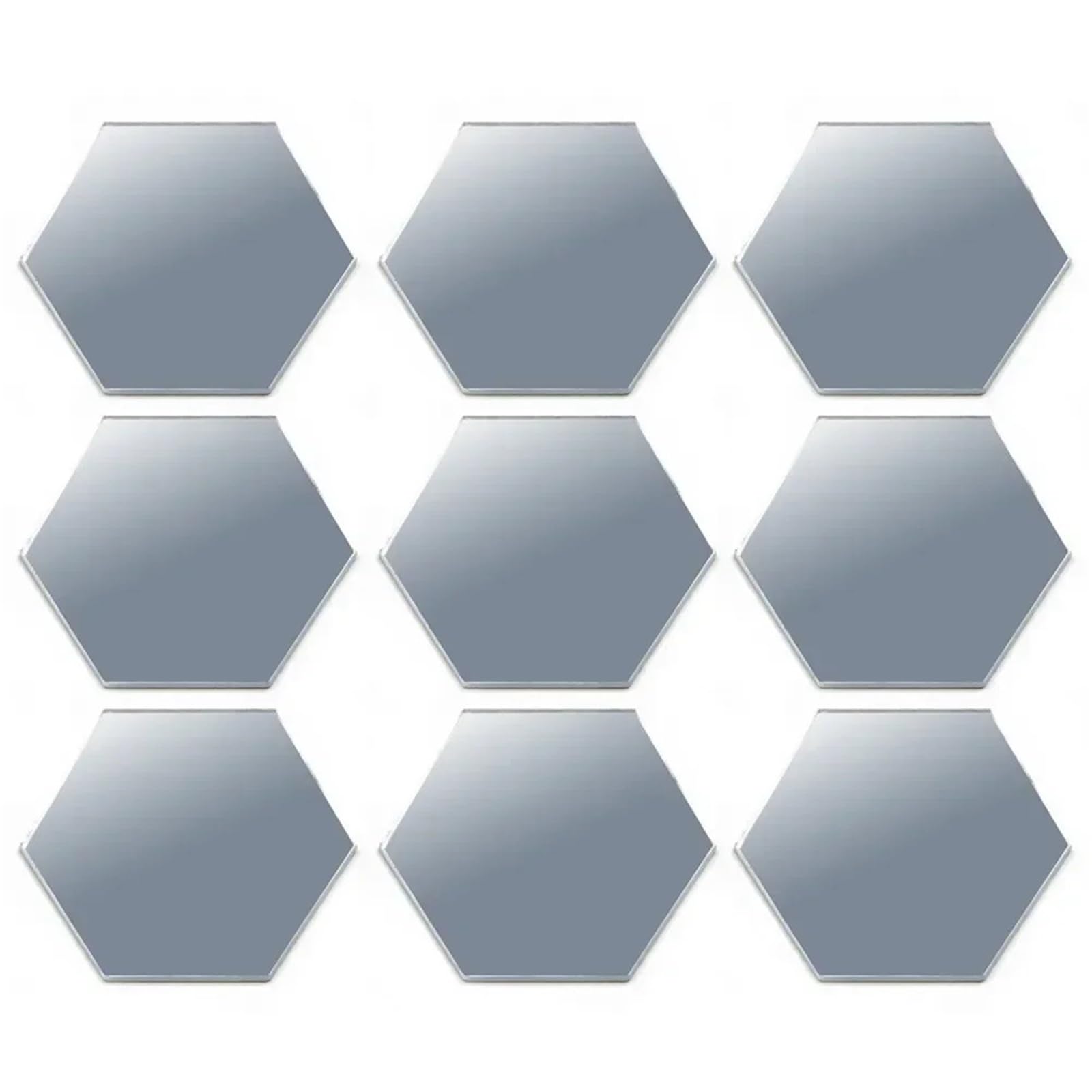 Hexagonal Mirror Wall Sticker 24Pcs 3D Mirror Hexagon Wall Stickers Removable Art Decal Home Decor Mural DIY Silver Reflective Mirror Wall Stickers