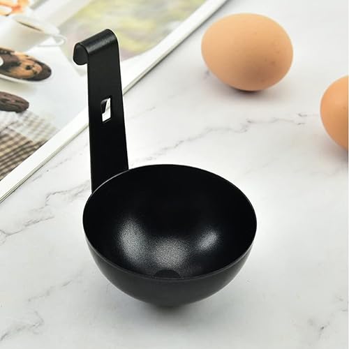 Miniatura 3 de Hemoton 2 piezas de acero inoxidable para cocinar huevos escalfador de huevos, caldera de huevos escalfados, soporte para utensilios de cocina con