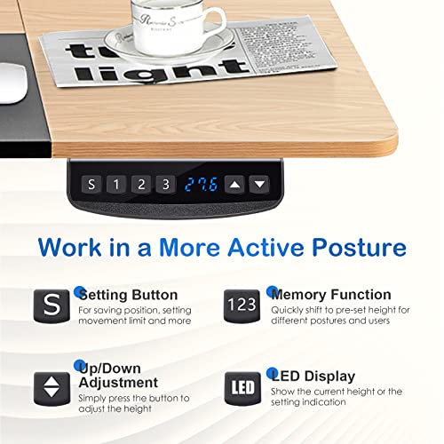 Image of COSTWAY Electric Sit Stand Desk Frame, Dual-Motor Height-Adjustable Standing Desk Base w / 3 Memory Positions & Touch Control Panel, Home Office Computer Desk Frame w /Hook & Cable Tray (White)