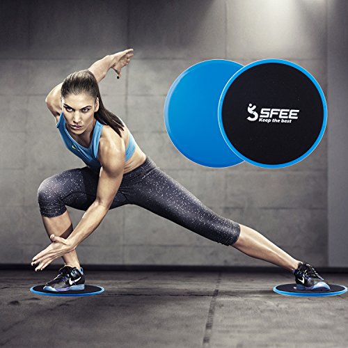 Sfee-Core-Exercise-Sliders-2xDual-Sided-Gliding-Discs-for-Use-on-Carpet-Hard-Floor-Fitness-Equipment-Idea-for-Abdominal-Full-Body-Workout-TrainingLeg-Sliders-Aerobics-CrossFitGift-Box