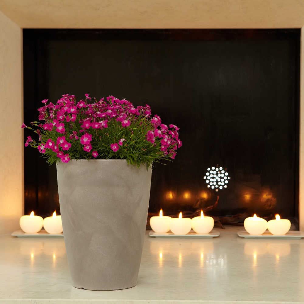 Hydroflora Nicoli Hera Vaso Per Piante 30x23 Cm - Plastica Riciclata Opaca Bianca, Per Interni Ed Esterni - 3
