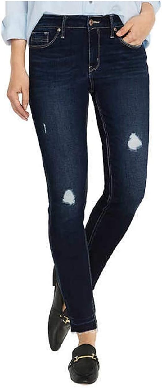 Buffalo David Bitton Ladies' Jess Rip and Repair Jean (Dark Blue, 14/34)