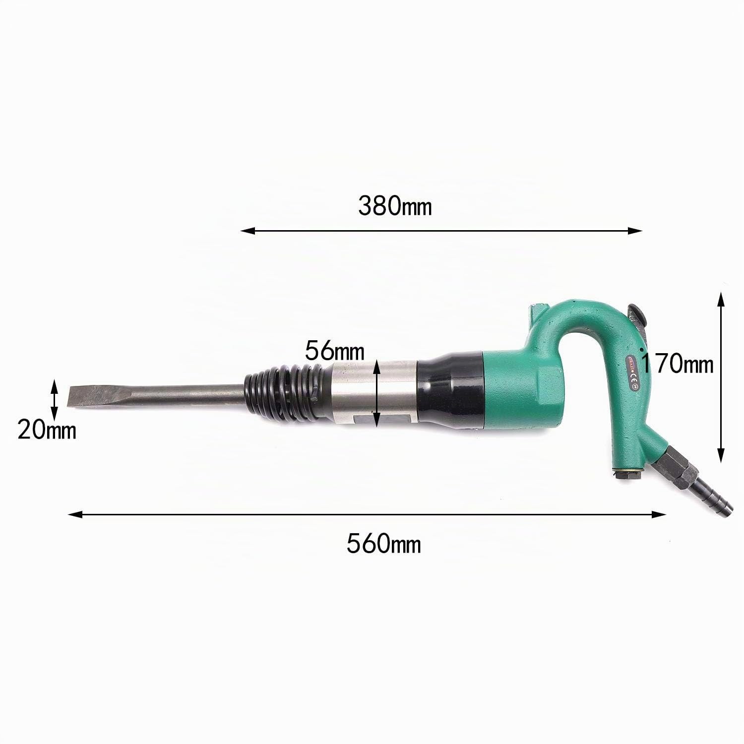 ORAZIO Disyuntor Neumático de Martillo Neumático Breaker Hammer con Cincel para Limpieza de Mezclador de Hormigón de Cincelado de Construcción Ligera 212610