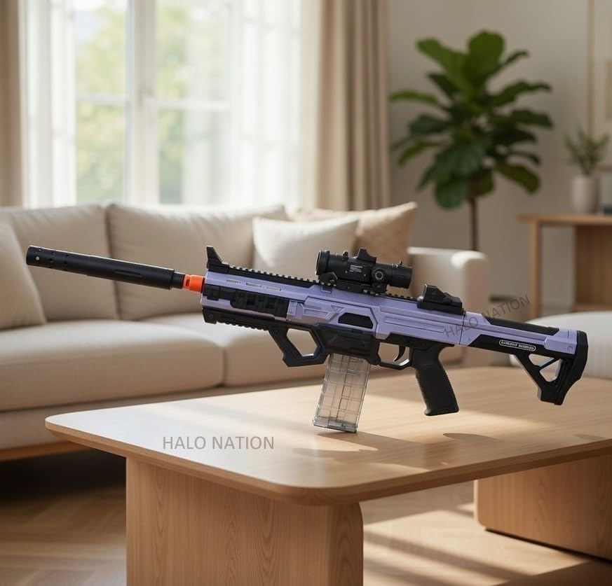 Image of HALO NATION M24 HALO NATION Foam Dart Blaster Gun Toy with Shell Ejection 91cm for Kids Teens Battery Operated Automatic Continuous Power Shots Electric Burst Gun Toy