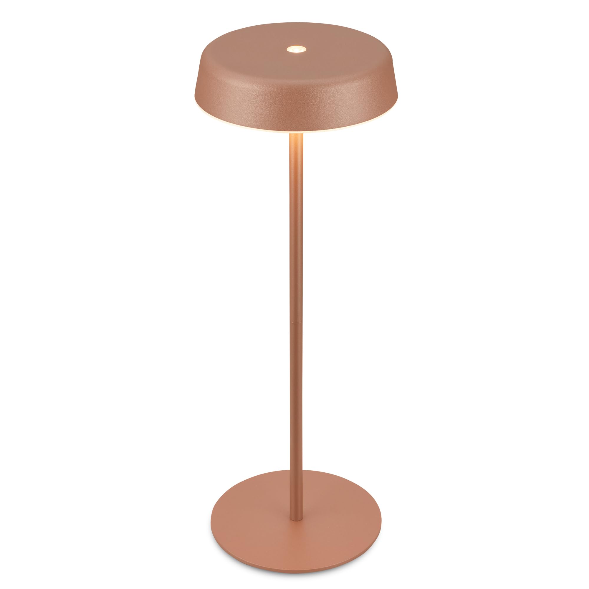 BRILONER - Rechargeable LED Table Lamp IP44 with Touch, Dimmable, Warm White Light, LED, Battery, Bedside Lamp,Cordless, 13X36.5cm, Coffee