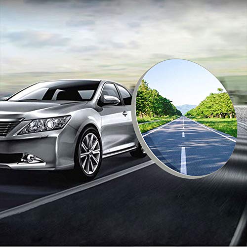 Usee Blind Spot Mirrors 2" Round HD Glass Frameless Convex Rotatable 360Â° Rear View Mirror for Universal Cars(Pack of 2)