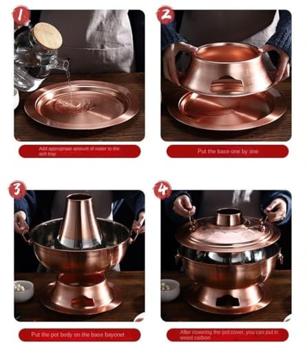 Olla para carbón acero inoxidable 32cm miniatura 3
