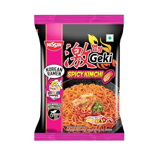 Image of Nissin Geki korean Ramen Kimchi Flavored Noodles-80 g