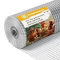 ArdeFentium 16in x 10ft Hardware Cloth - 1/2 Inch 19 Gauge Chicken Wire, Hot-Dip Galvanized After Welding Wire Mesh Roll for Garden Fencing, Chicken Coop & Poultry Cage
