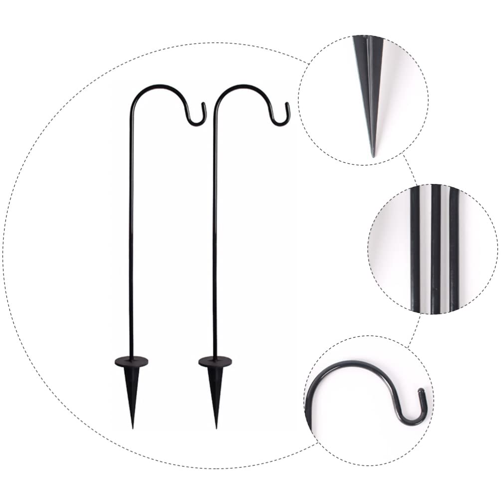 Ganci Da Pastori In Ferro 50cm - 4 Pezzi Per Luci Solari, Uccelli E Decorazioni - Foto 11