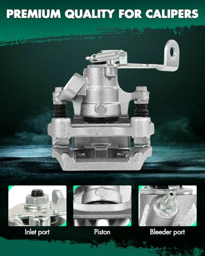 Image of SCITOO 19B7123 Rear Left Disc Brake Caliper w /Bracket Fit For Mazda For CX-5 2013-2015, Single Piston