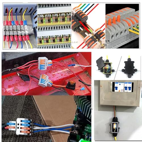 10 conectores de cable conductor de 2 en 6 salidas para riel DIN 6