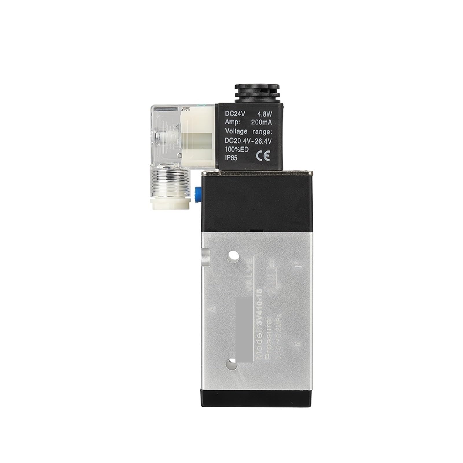 3V410 Serie 1/2 G Magnetventil Pneumatisches Steuerventil Einzel-Doppelspule Pneumatisches Ventil 2 Positionen 3 Wege Lucky(DC12V)