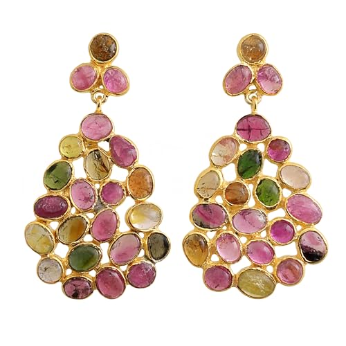 Boucles d'oreilles tourmaline multicolore : le cadeau d'anniversaire idéal