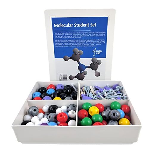 Inorganic and Organic Chemistry Model Student Kit (281 Pieces) - MM-007 with Atom Configurations, Bonds and Orbitals