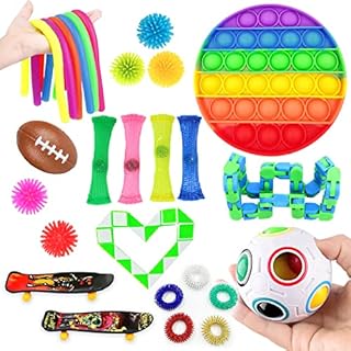 Ultrasonpro Fidget Toys Pack, Fidget Toy Set for Kids Adults, Decompression Toy with Bubble Push Fidget Toys, Stress Relieves Sensory Squeeze Toy