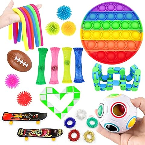 Ultrasonpro Fidget Toys Pack, Fidget Toy Set for Kids Adults, Decompression Toy with Bubble Push Fidget Toys, Stress Relieves Sensory Squeeze Toy Cover
