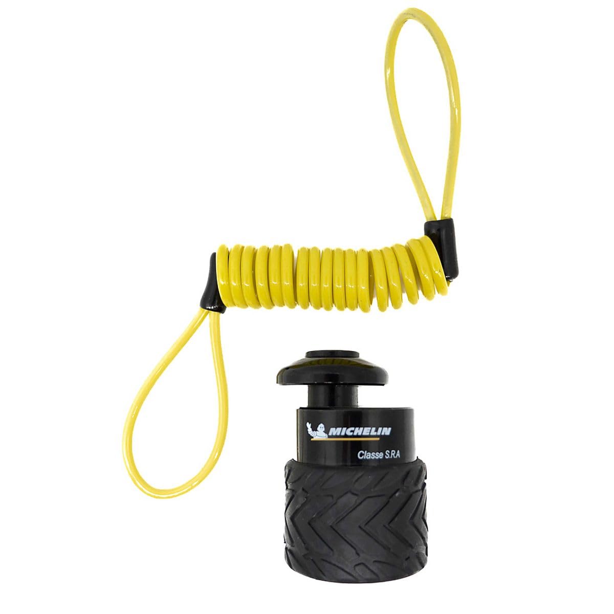 MICHELIN - Antivol Bloque Disque Universel SRA avec Cordon de Rappel - Sécurité Moto et Scooter 10/10 - Résistance Exceptionnelle - Acier Trempé - 3 Clés Réversibles - Dimensions : 70mm x ø48mm