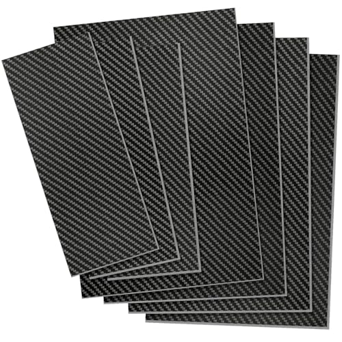 Kalolary Carbon Fiber Sheet 200X300X0.5MM,3K Real Carbon Fiber Board Plate