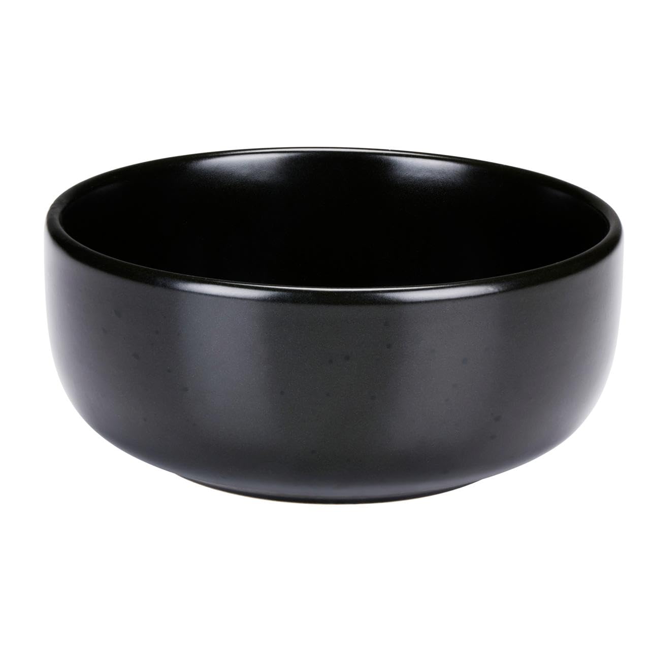 alpina Servizio da tavola 16 pezzi, set di stoviglie per 4 persone, stoviglie in terracotta, piatti da colazione, piatti da cena, ciotole e tazze, nero