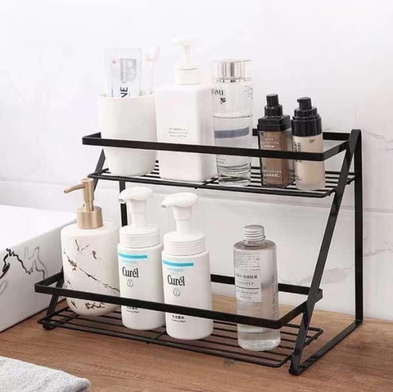 OXMIC Metal 2 Tier Bathroom Organizer Rack, Kitchen Organizer, Kitchen Storage Rack 26.5 x 17.8 x 18.5 cm, for Bathtub, Shower, Toilet, Kitchen, Laundry Room, Bedroom, Living Room, Dining Room (B0D7W5CBSZ) Amazon Price History, Amazon Price Tracker