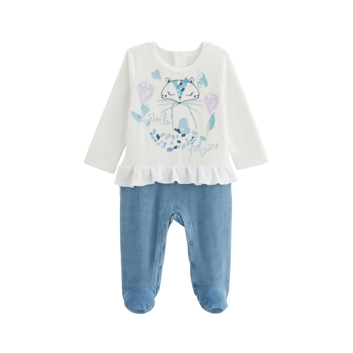 Petit Béguin - Pyjama bébé en Velours Polarmoon