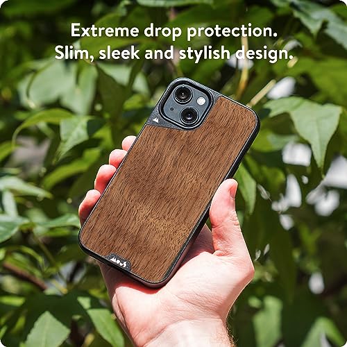 Image of Mous Wood For iPhone 15 Case Magsafe Compatible - Limitless 5.0 - Walnut - Protective iPhone 15 Case - Shockproof Phone Cover