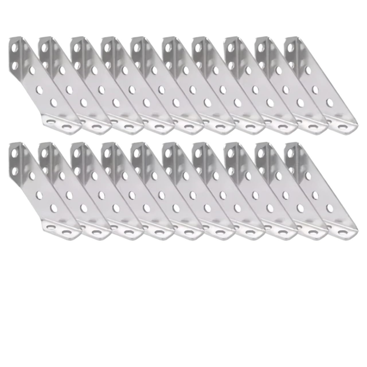 Furniture Corner Connector Stainless Steel Corner Code 90 Degree Right Angle Three Sided Fixed Universal Bracket Furniture Connector(20pcs)