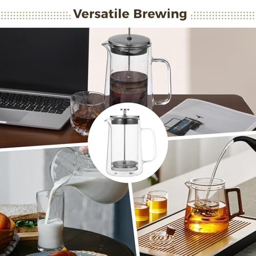 Cafetera de prensa 1 L con filtro y doble pared aislante miniatura 4