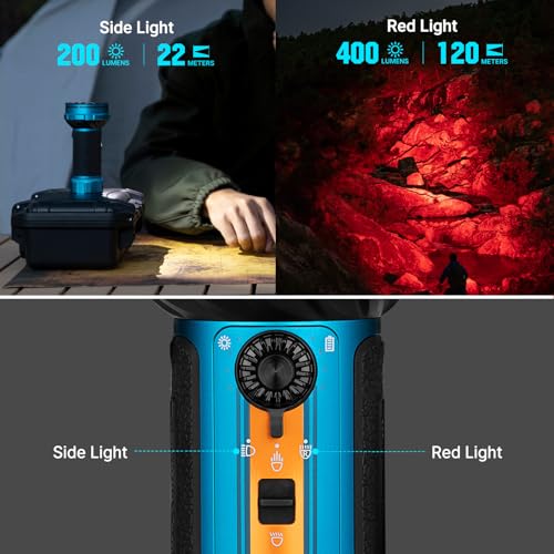 Image of OLIGHT Marauder Mini 2 Bright Flashlight 10,000 Lumen with 750 Meters Beam Distance, Rechargeable Light with Dual Charging & 5 Lighting Modes for Outdoor, Camping, Emergencies (Sapphire)