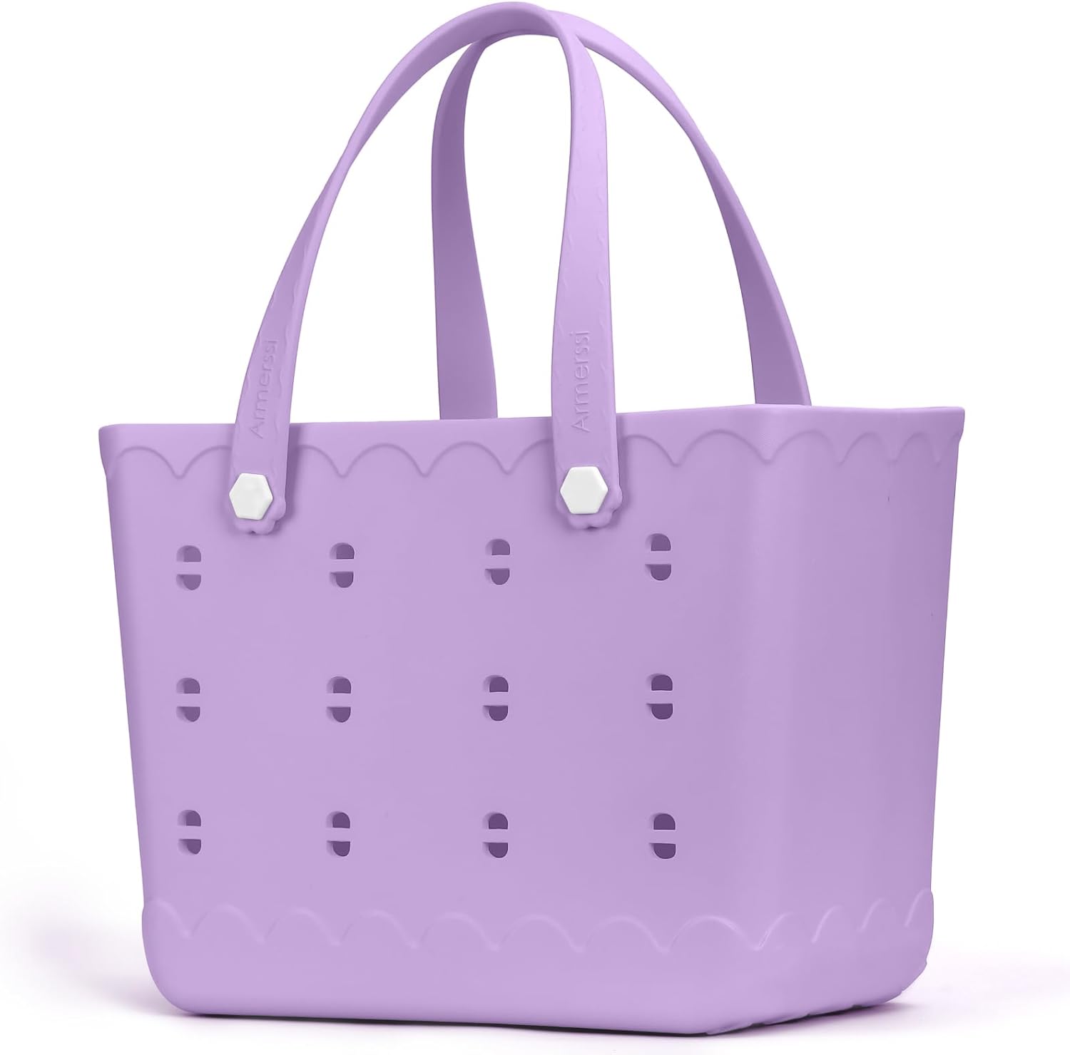 Armerssi Rubber Tote Bag for Women Large Rubber Beach Bag Waterproof Washable Handbag Durable EVA Tote Beach Swimming Travel