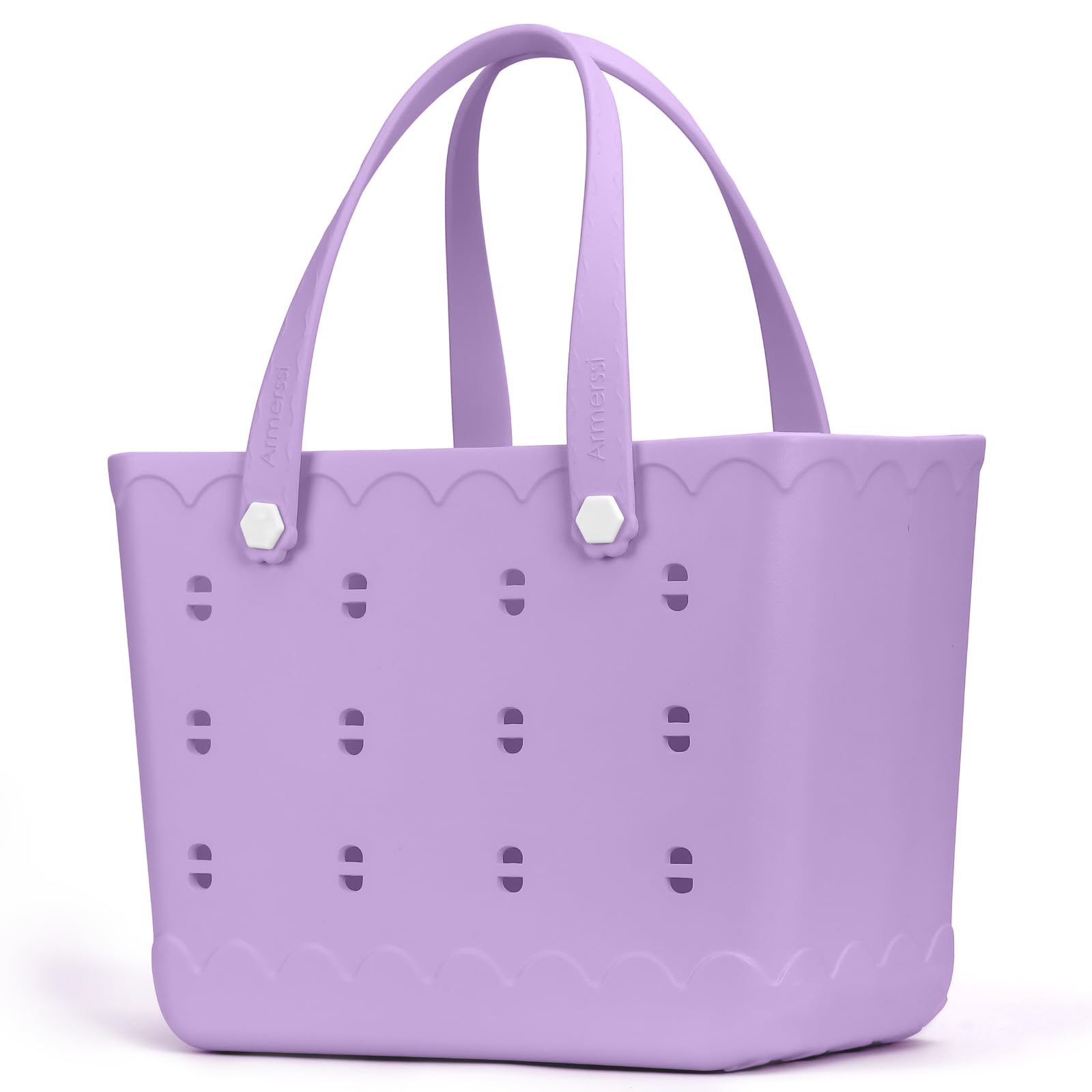 Armerssi Rubber Tote Bag for Women Large Rubber Beach Bag Waterproof Washable Handbag Durable EVA Tote Beach Swimming