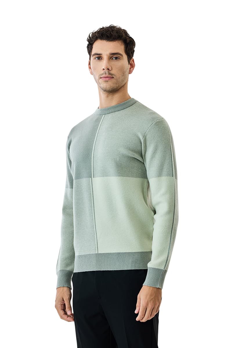 snitch Men's Sweater | Color Block Acrylic Blend Regular Fit Crew Neck | Stylish Full Sleeve Lightweight Winter Knitwear for Casual Wear & Everyday Fashion-picture-29