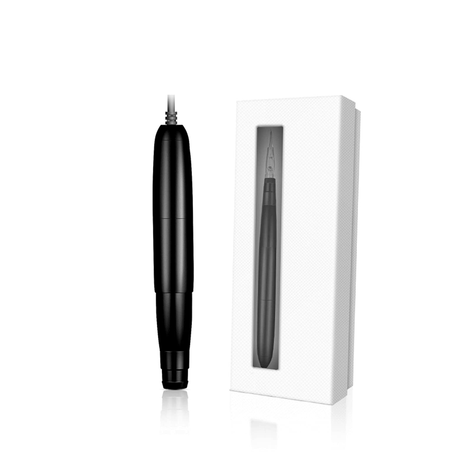 Tattoo Permanent Makeup Machine Import Swiss Motor Lip Eyeliner Microblading Eyebrow Makeup Machine (Color : Svart)