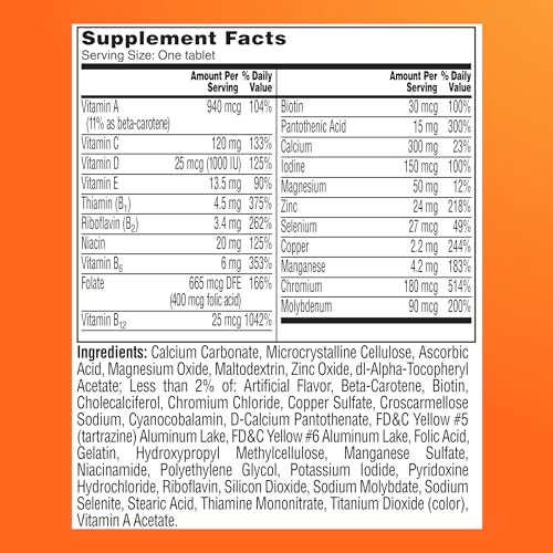 One A Day Multivitamin for Women 50 and Over Tablets, Womens Multivitamin 50 plus with Vitamins D, C, E, Zinc & Biotin, Daily Vitamins for Woman 50+, 100 Ct (Packaging May Vary) - image 8