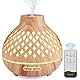 Czemo Aroma Diffuser 400ml Ultraschall Luftbefeuchter Duftöl Duftlampen Aromatherapie Diffusor mit Fernbedienung und 14 Farben LED für Yoga Büro Schlafzimmer (05)