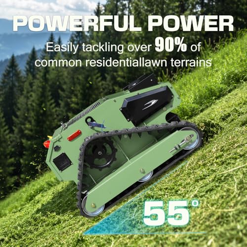 Image of Infront Remote Control Lawn Mower with Enclosed Cabin, 55 Slope Climbing | 55 slope climbing capability,Brushless motor,Downward heat dissipation,Enclosed design,Industrial‑grade remote control