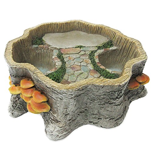 Pacific Giftware Mini Fairy Garden Tree Trump Woodear Planter Pot for DYI Decorative Miniature Fairyland Garden Display Planter 10L
